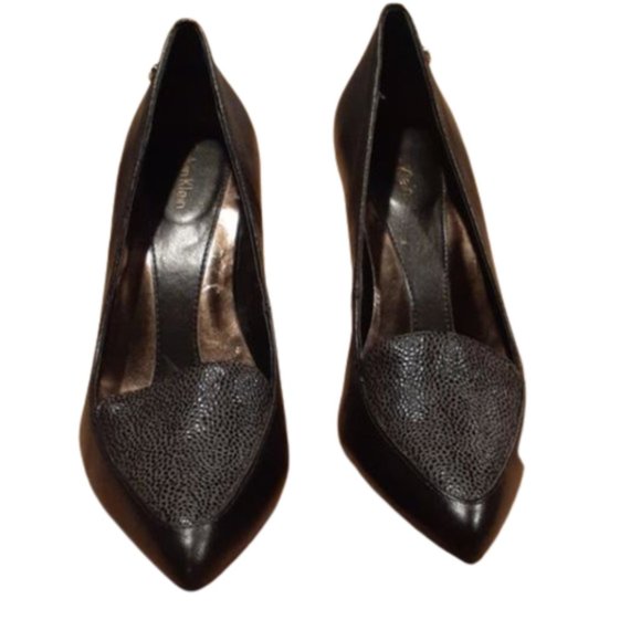 Calvin Klein Women's Black Niaya Heels Size‎ 8M Preloved In Good Condition - Picture 1 of 16